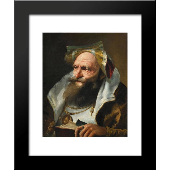 Head of a Scholar 20x24 Framed Art Print by Giovanni Domenico Tiepolo