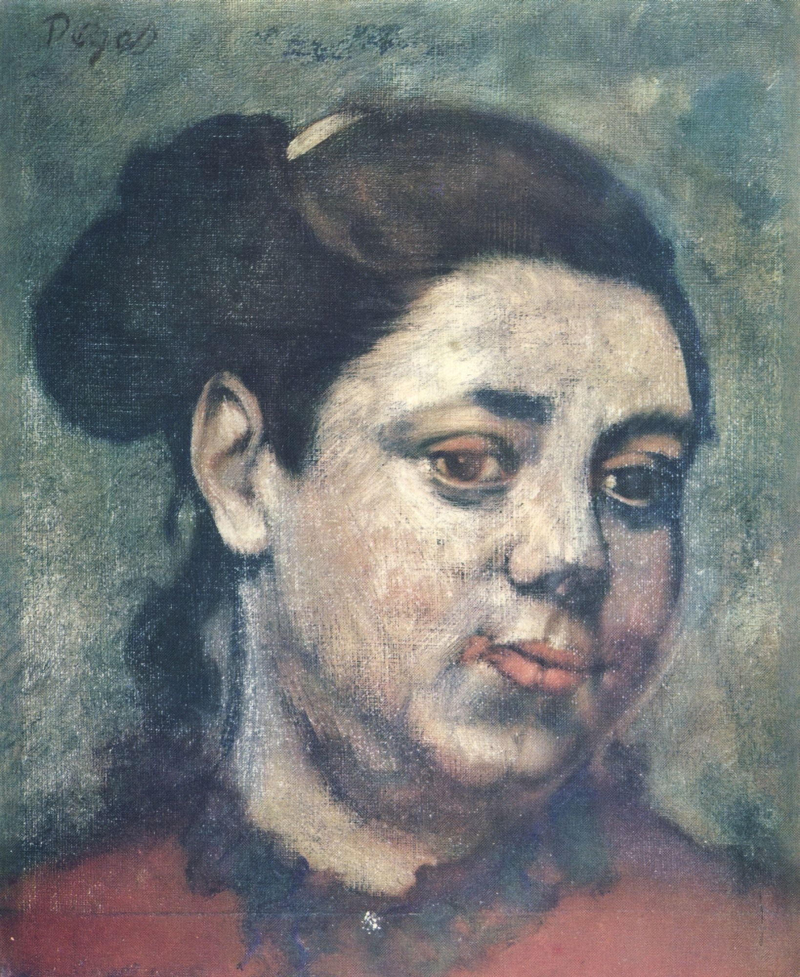 Head of a Woman c1873 Canvas Art - Edgar Degas (24 x 36)