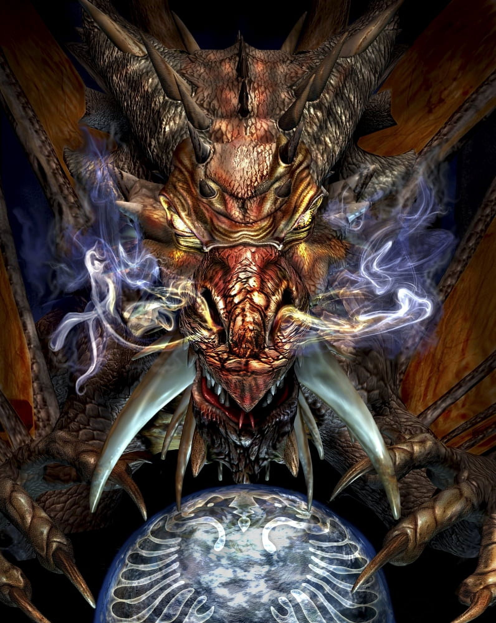 Head of a red dragon Canvas Art - Kurt MillerStocktrek Images (13 x 16)