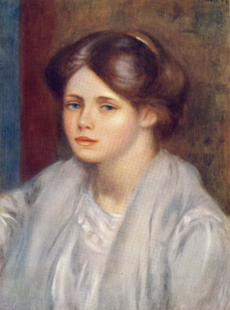 Head of a young woman Canvas Art - Pierre-Auguste Renoir (24 x 36)
