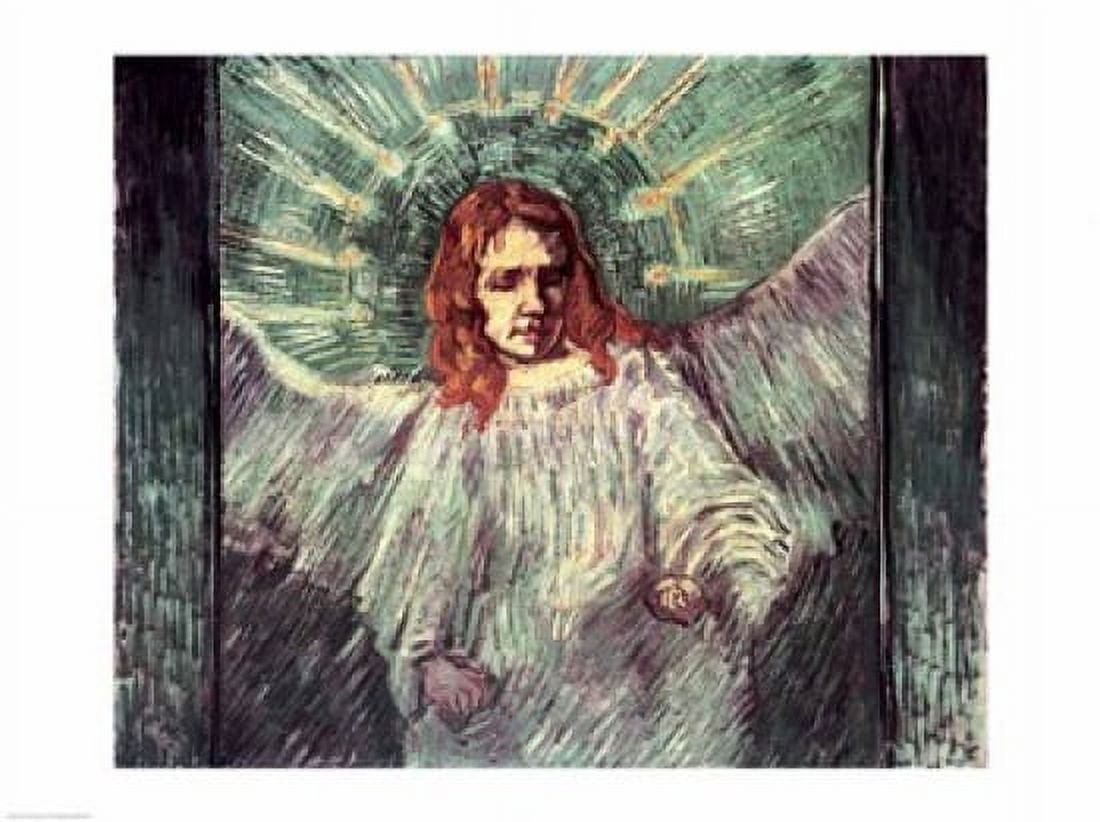 Head of an Angel after Rembrandt 1889 Canvas Art - Vincent Van Gogh (24 x 18)