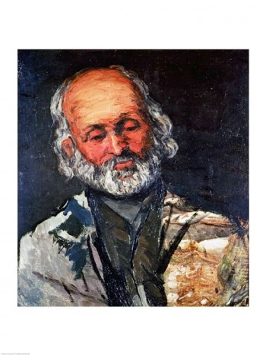 Head of an Old Man Canvas Art - Paul Cezanne (18 x 24)