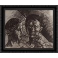 thumbnail image 1 of Head of boys 24x20 Black Ornate Wood Framed Canvas Art by Petrov Vodkin, Kuzma, 1 of 2