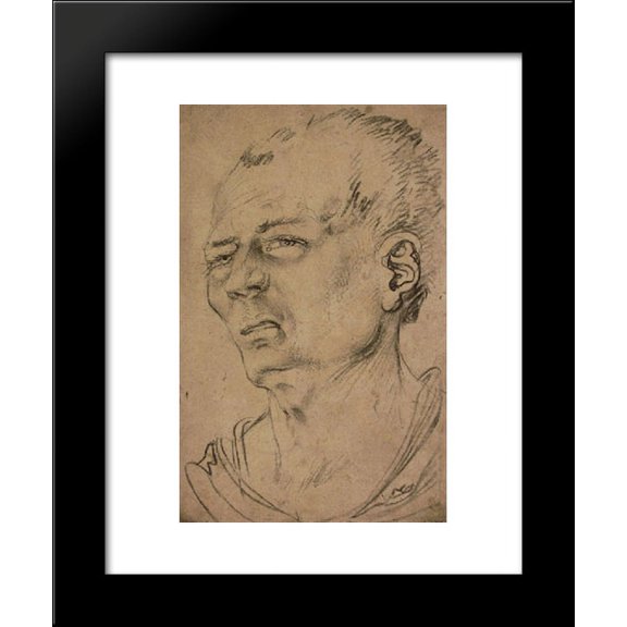 Head of man 20x24 Framed Art Print by Hans Baldung