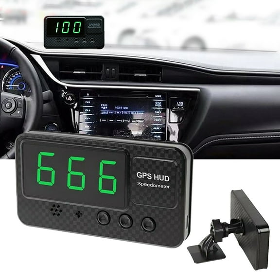 Head-up Display, Universal GPS Over-Speed Alarm Speedometer Odometer Car Windshield Screen Display Head up Display for Car to Display a Huge Range of Car Statistics Compatible with All Cars