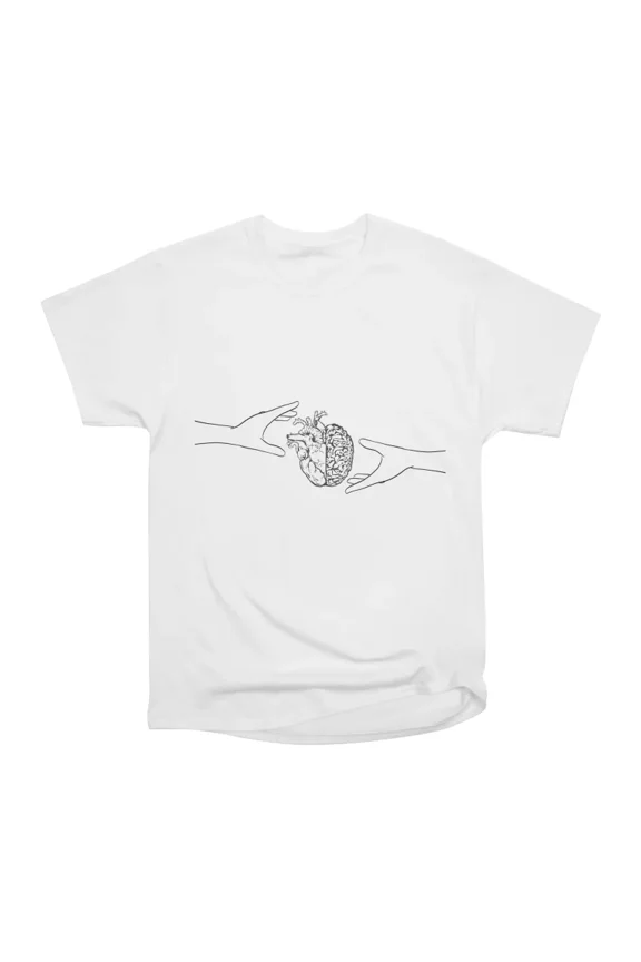 Head vs Heart T-Shirt Tee Gift For Him Merch For Her Apparel For Friend
