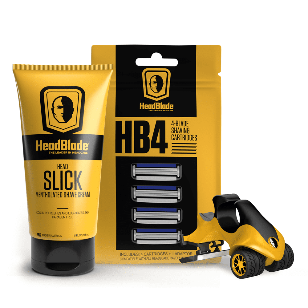 HeadBlade ATX Men's Head Shaving Kit with 5oz HeadSlick Cream, All ...