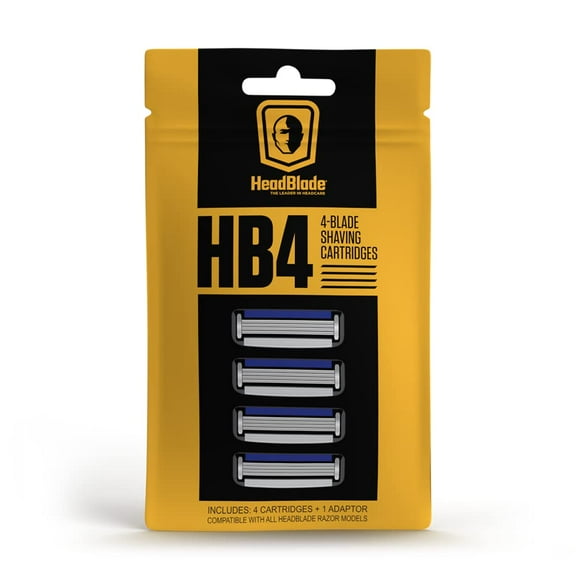 HeadBlade HB4 FourBlade Shaving Cartridges (4 Blades) 3 Pack