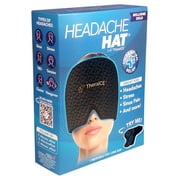 TheraICE Migraine Relief Cap, Soothing Headache Hat Ice Pack Mask, Face Cold Compress Cooling Gel Head Wrap Products for Tension, Stress & Hangover