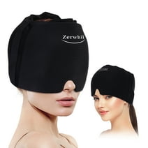 Headache Hat for Migraine Relief, Upgraded Odorless Migraine Ice Head Wrap