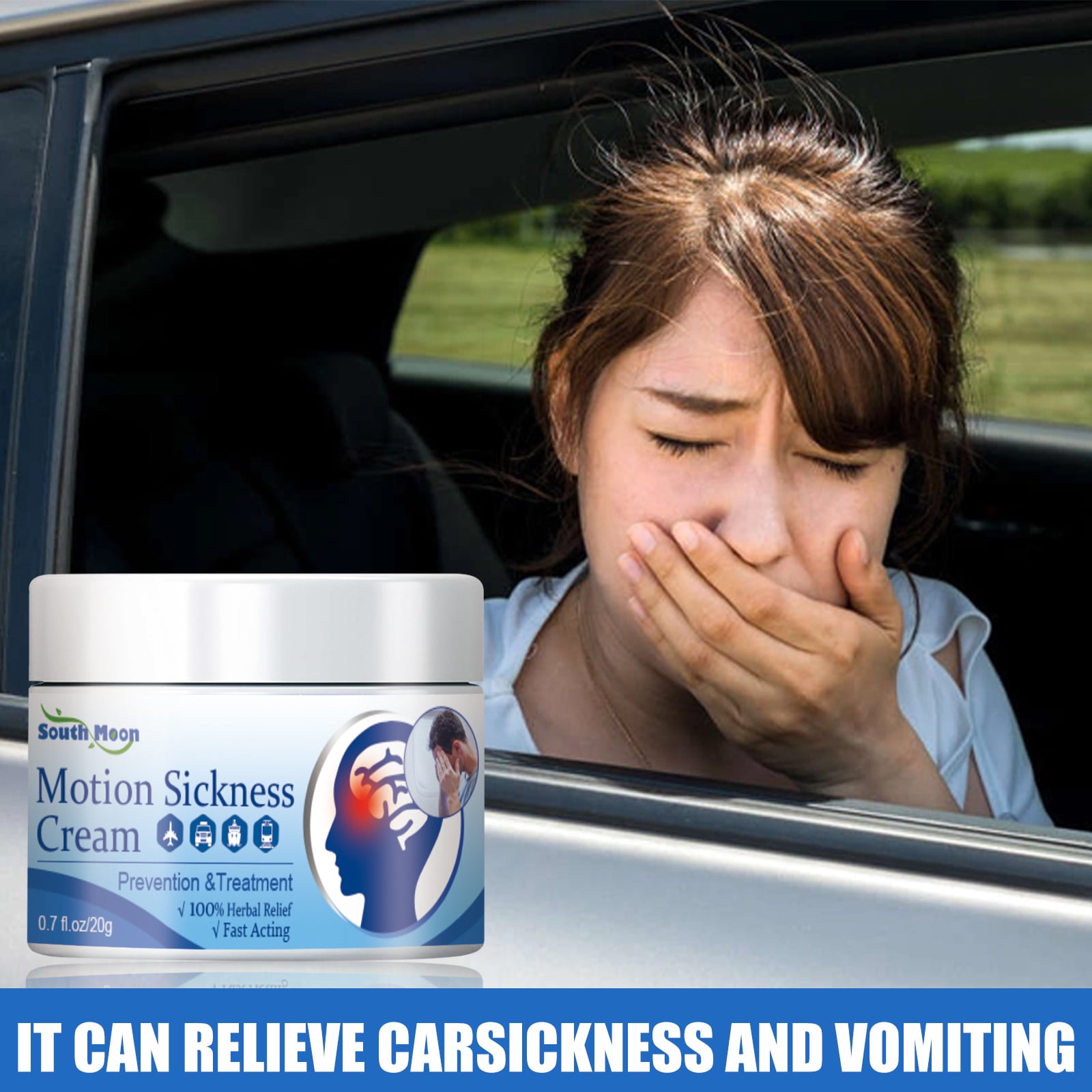 Headache and Carsickness Relief Cream Nausea and Vomiting Soft Cream