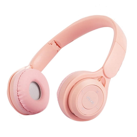 Headband Bluetooth Headset Y08 Wireless Bluetooth Headset Portable Foldable Children Headset Pinkish