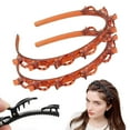 thumbnail image 1 of Headband with Clips 2 Pcs Bangs Hairstyle Hairpin Headband, Multi Layer Toothed Braid Tool for Easy DIY Hairstyles, Hair Styling Accessories for Women Girls, Hair Accessories,&nbsp;Hair Band, 1 of 7