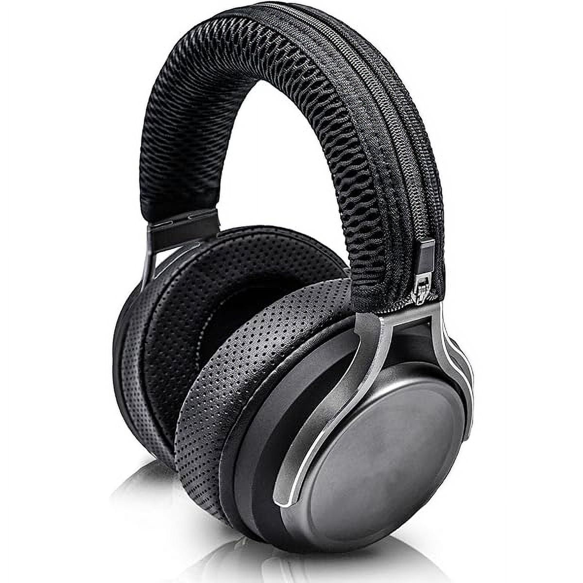 Protective Headband Cover For Corsair Virtuoso Wireless/XTi/SE Headsets – Machine Washable Zippered Cover, Prevents Leather Flaking (Black)