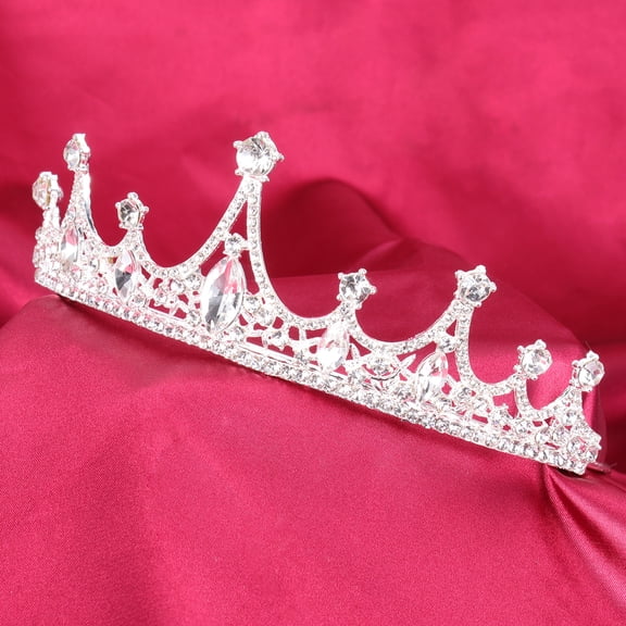 Headband Crown,Kids Crown Headbands Glitter Tiara Hair Bands Hair Accessories for Birthday Party Photography (White)