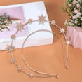 thumbnail image 1 of Headband With Double Layered Sun And Moon Six Pointed Star Encrusted Sparkling Hair Accessory For Festive Occasions Headband Wire Headbands for Women Short Hair No Head Bands Knot Headband Frappe, 1 of 3