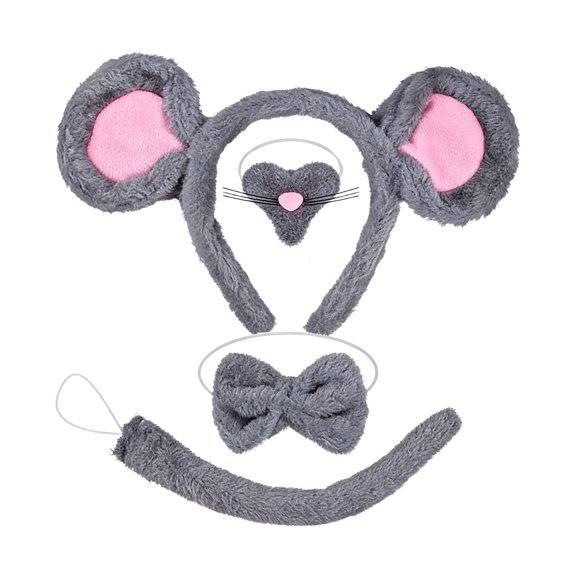 Headband With Ears Grey Adults Carnival Halloween Ears Four Party Decorations for Adults Women Event Chairs Party Flags Event Dress for Women Long Sleeve Party Decorations for Women Rose College