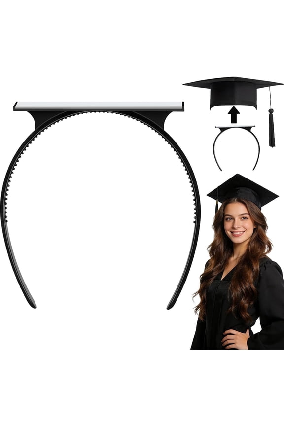 Headband Graduation Cap Insert Secure Grad Cap Headband for Graduates, Women & Students - Keeps Hairstyle Intact for Graduation Hat Stability - Essential Hat Accessories