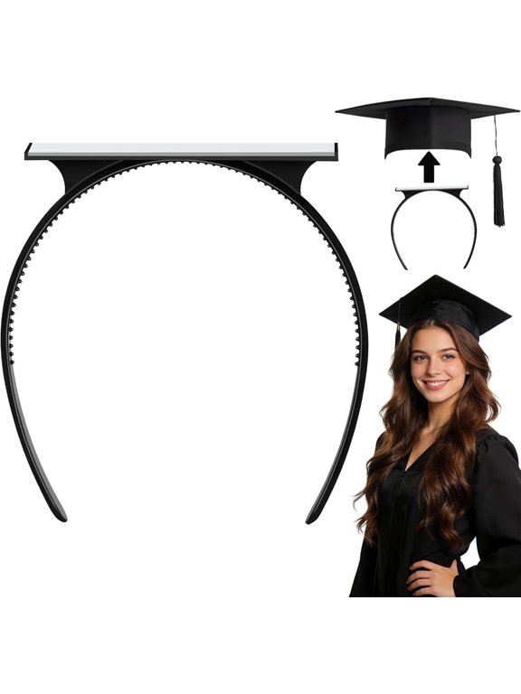 Headband Graduation Cap Insert Secure Grad Cap Headband for Graduates, Women & Students - Keeps Hairstyle Intact for Graduation Hat Stability - Essential Hat Accessories