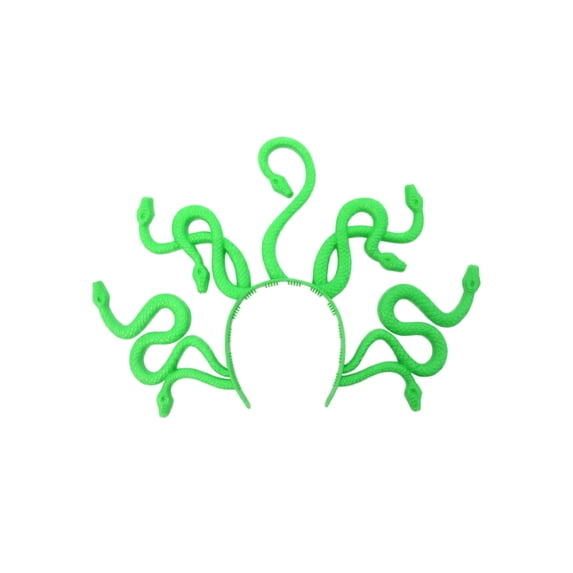 Headband Green Medusa Themed Serpent Design Adult Halloween Accessory for Themed Events and Haunted House Parties