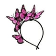 thumbnail image 1 of Headband Happydeer Women Headband Colorful Butterflies Decor Hair Band Hair Accessories for Parties Cosplay Halloween (Type D), 1 of 13