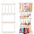 thumbnail image 1 of Headband Holder Hair Bows Holder with 30 Hooks, Hanging Baby Headbands Organizer Storage Hair Accessories Storage Hanging Decor for Wall, Door or Closet in Girls Room, 1 of 7