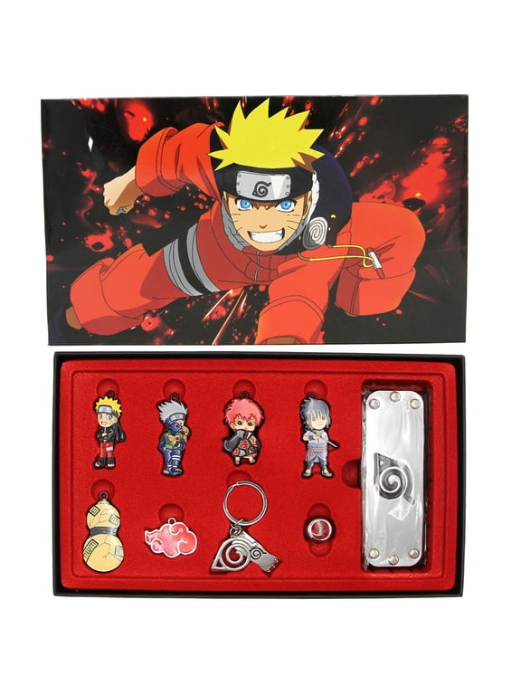 Headband Item & Characters - Naruto Necklace, Keychain, & Ring 9 pc. Pendant