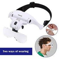 Aven Headband Magnifier with LEDs and Lenses 1x, 1.5x, 2x, 2.5x, 3.5x