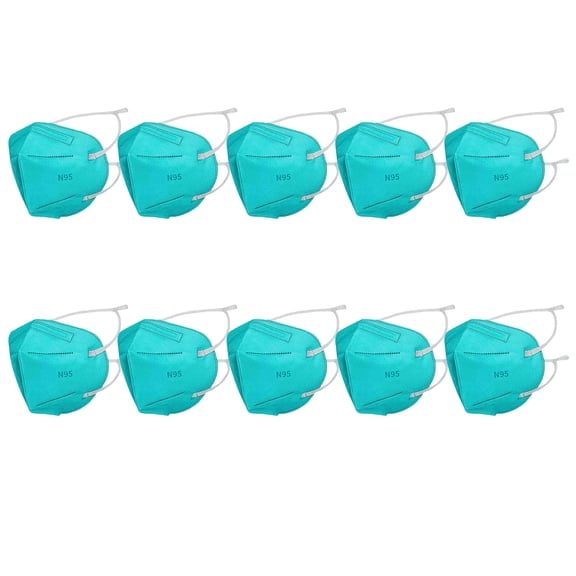 Headband N95 Face Masks Individually Wrapped Breathable Protective Disposable Safety Mask for Daily Workplace Outdoor Use Teal 100 Pack