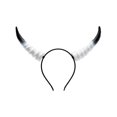 thumbnail image 1 of Headband Ombre White Black Faux Horns Accessory for Halloween Party Gothic Themed Event 1 Pack, 1 of 6
