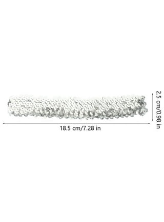 Glitter Silver Elastic Headband (SKU 5052 HB)