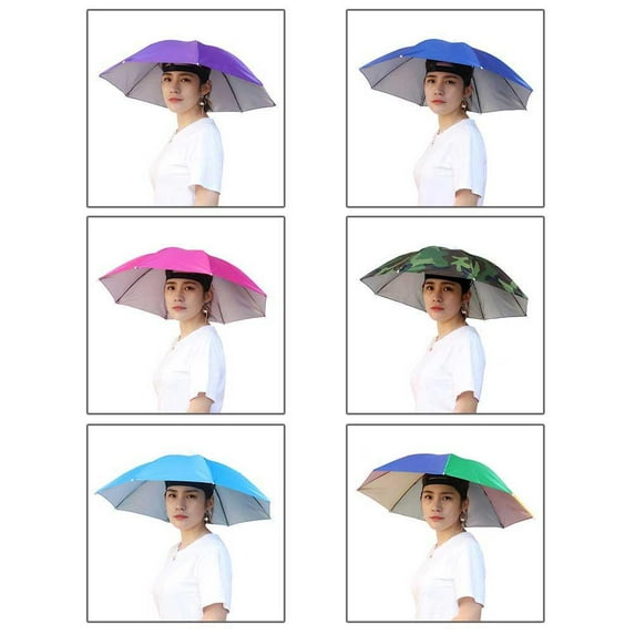 Headband Wearing Hat Umbrella Sunny Rain Fishing Umbrella Hat