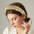 thumbnail image 1 of Headband WithTooth Wide Braid Messy Hair Hoop, Non-Slip Messy Braided Headband, Women Synthetic Hair Plaited Braids Elastic Headband, 1 of 5