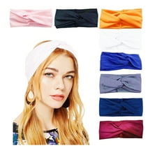 Headband for Women  Wide Hair Scarves Turban Head wraps Yoga Sport Workout Running Boho Wide Twist Head Bands Thick Fashion Hair Accessories 8 Pack