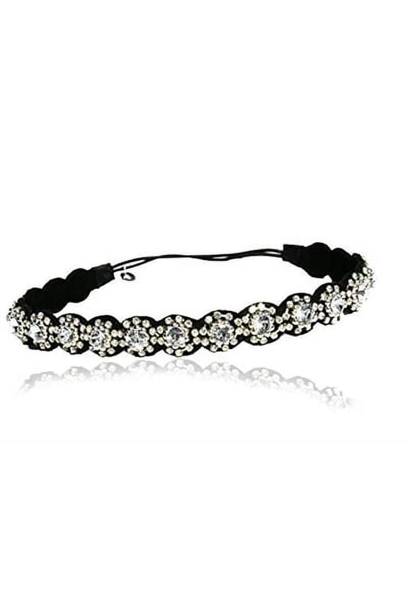 Headband with Black Rhinestones | Look Sheet on All the Different Ways to Wear Including the Inspired Great Gatsby 20's Looks | Day Dreamer