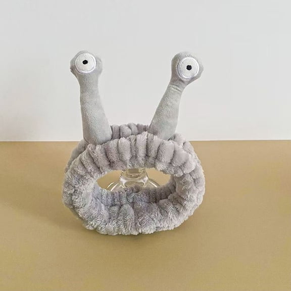 Headband for women, face washing, makeup application, applying face masks, student hygiene, cute plush headpiece, snail antennae, cartoon-style children’s hair clips.