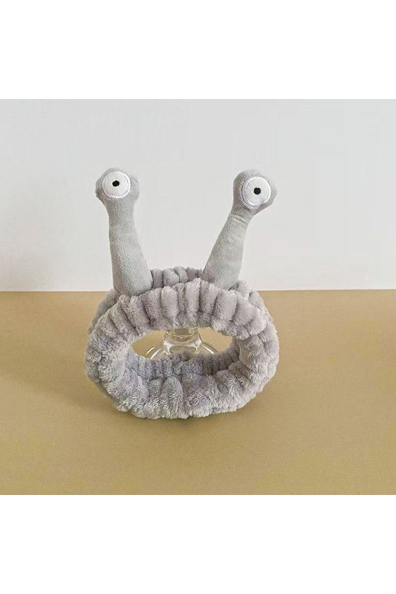 Headband for women, face washing, makeup application, applying face masks, student hygiene, cute plush headpiece, snail antennae, cartoon-style children’s hair clips.