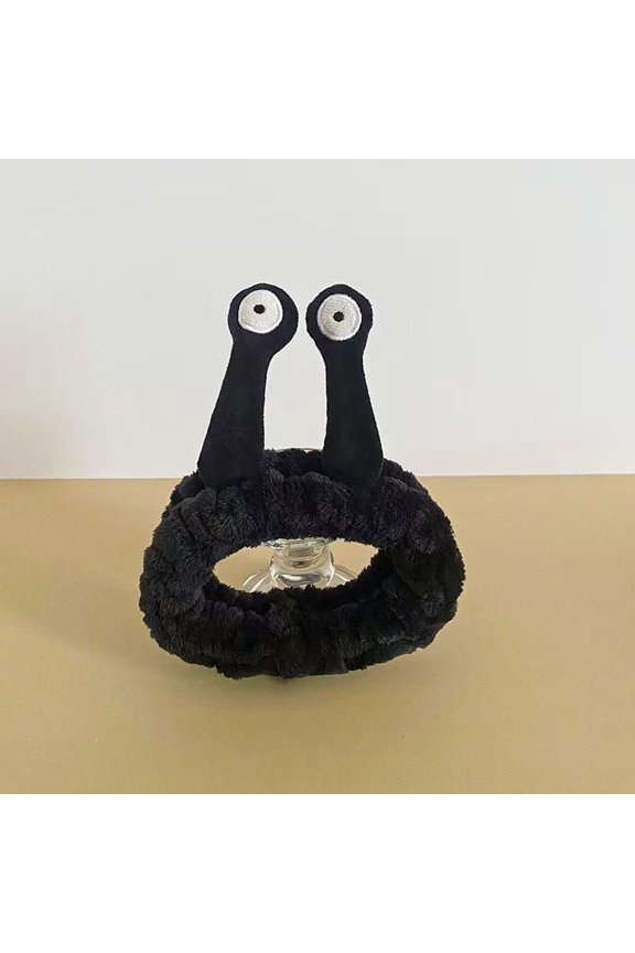 Headband for women, face washing, makeup application, applying face masks, student hygiene, cute plush headpiece, snail antennae, cartoon-style children’s hair clips.