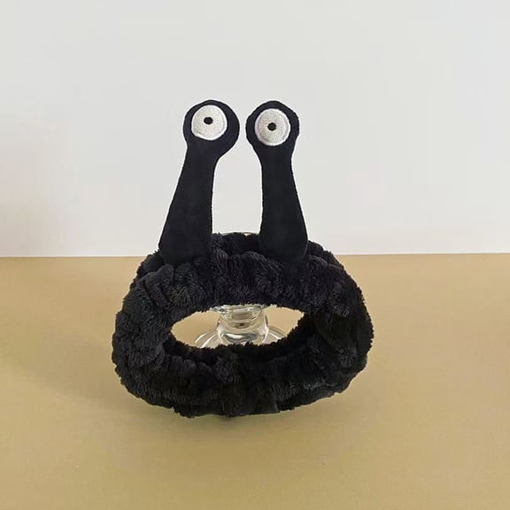 Headband for women, face washing, makeup application, applying face masks, student hygiene, cute plush headpiece, snail antennae, cartoon-style children’s hair clips.