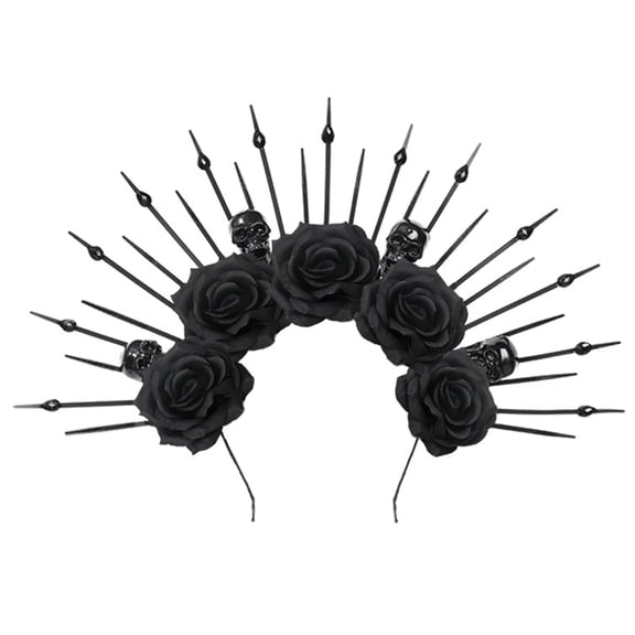 Headbands Flower Headbands Women Floral Garlands Crown Hair Skull Bride Flower Crown for Halloween