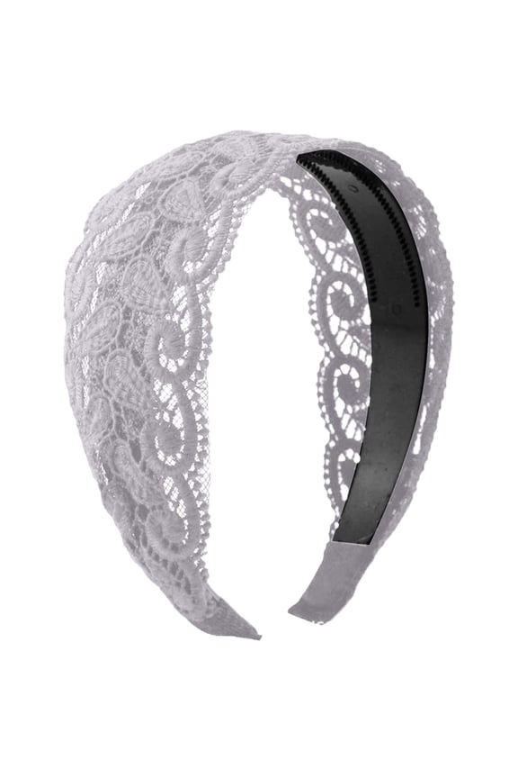Headbands For Women Elegant Wide Lace Embroidery Headband With Teeth High Toughness Stable Fixing One Size Size Winter Headbands For Women Men
