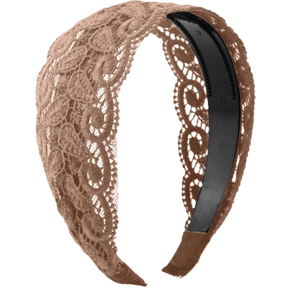 Headbands For Women Elegant Wide Lace Embroidery Headband With Teeth High Toughness Stable Fixing One Size Size Winter Headbands For Women Men
