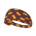 thumbnail image 1 of Headbands For Women/Men, Hot Dog Print Brown Elastic Soft Sweat Band Sports Hair Bands For Women & Men'S Hair, Moisture Wicking Workout Head Bands For Running, Gym,Yoga, 1 of 8