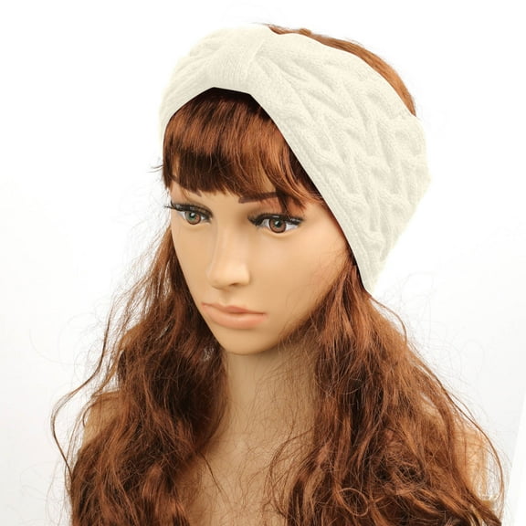 Headbands For Women! WQQZJJ Headwraps For Women Fashion Keep Warm Winter Foldable Solid Women Knit Ladies Thick Headwraps Headband Gifts On Clearance