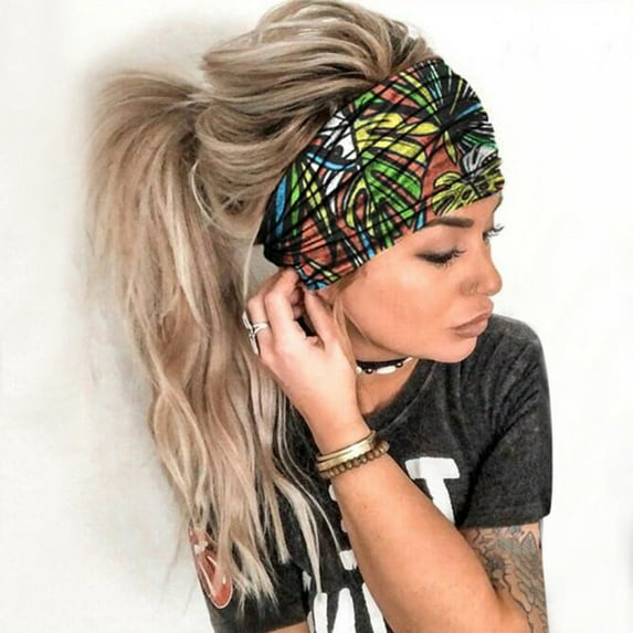 Headbands For Women! WQQZJJ Headwraps For Women Women Solid Color Headband Elastic Head Wrap Hair Band Bandana Gifts On Clearance