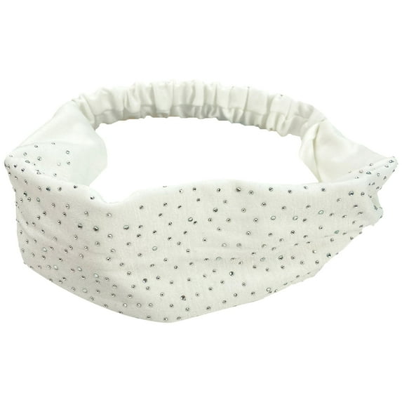 Headbands for Women Non Slip Elastic Sports Hair Bands for Women, Soft Cotton Cloth Headband for Workout Yoga Fashion Hair Accessories,White,One Size,Dailypoc