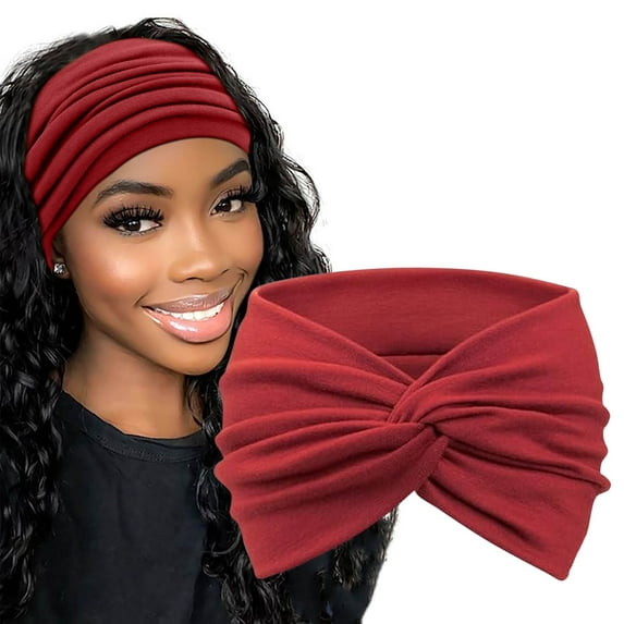 Headbands for Women, Non Slip Wide Headbands, Flexible Soft Sports Hair Bands, Soft Cotton Cloth Headbands, Women's Wide-brimmed Sweat-absorbing Face Scarf Hair Accessories High-grade Hair Bands