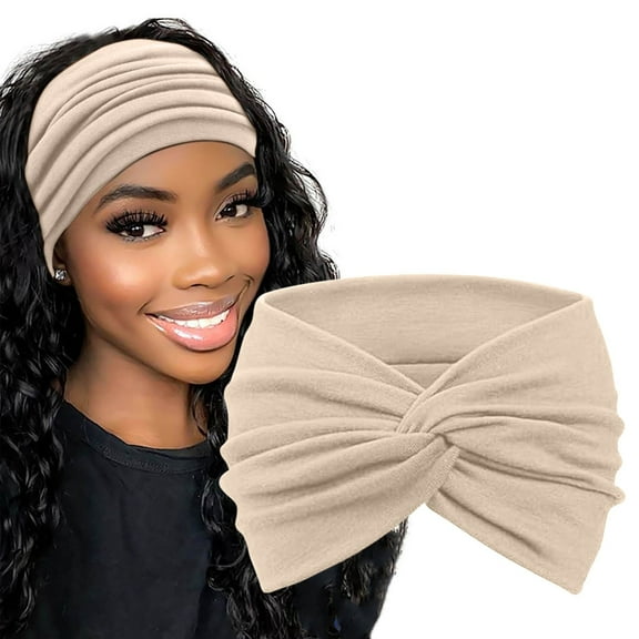 Headbands for Women, Non Slip Wide Headbands, Flexible Soft Sports Hair Bands, Soft Cotton Cloth Headbands, Women's Wide-brimmed Sweat-absorbing Face Scarf Hair Accessories High-grade Hair Bands