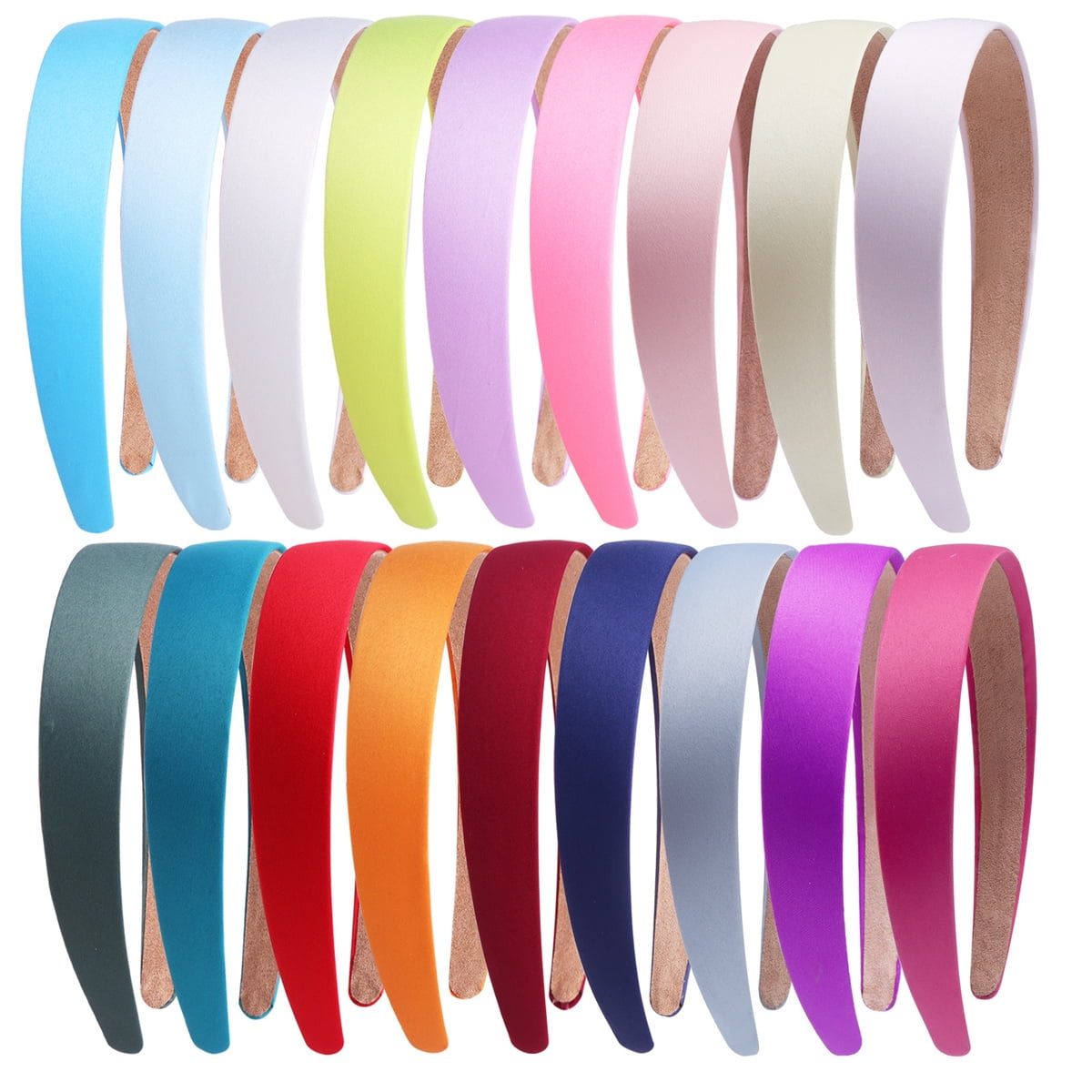 SuPoo Satin Headbands Pink Silk Headbands For Women Girls - View #8