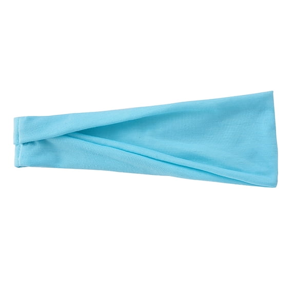 Headbands for Women Wide Stretchy Sports Hair Bands Elastic Soft Plain Sports Headband Yoga Headband Running Headband Absorbing Non-Slip Sweatbands for Fashion Washing Face Workouts Blue One Size